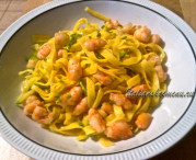 паста с креветками и цуккини