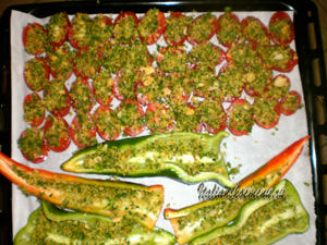 овощной гратен: овощи с заправкой выкладываем заправку поверх овощей